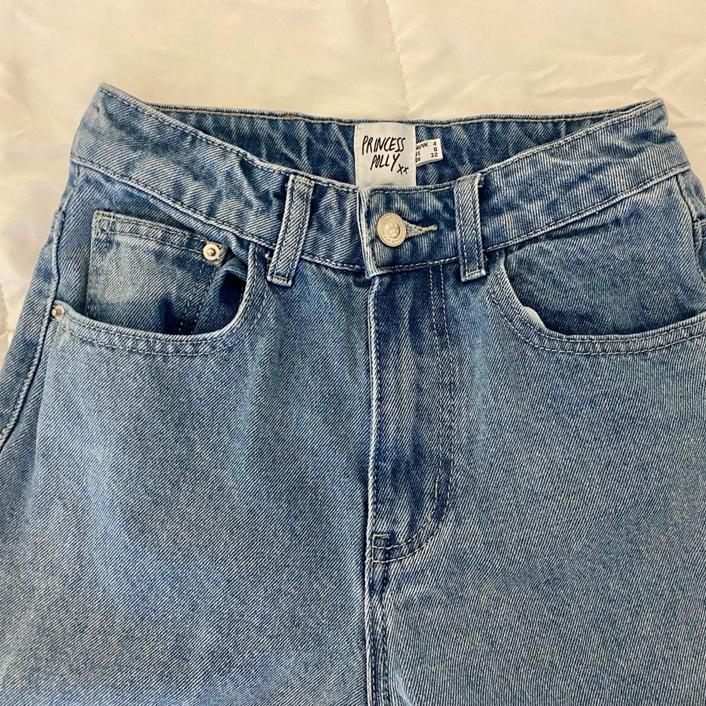 Princess Polly block blue jeans